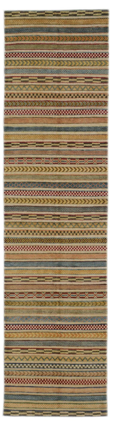 Handmade Afghan Tribal Barjasta Hallway Runner | 292 x 80 cm | 9'7" x 2'8" - Najaf Rugs & Textile