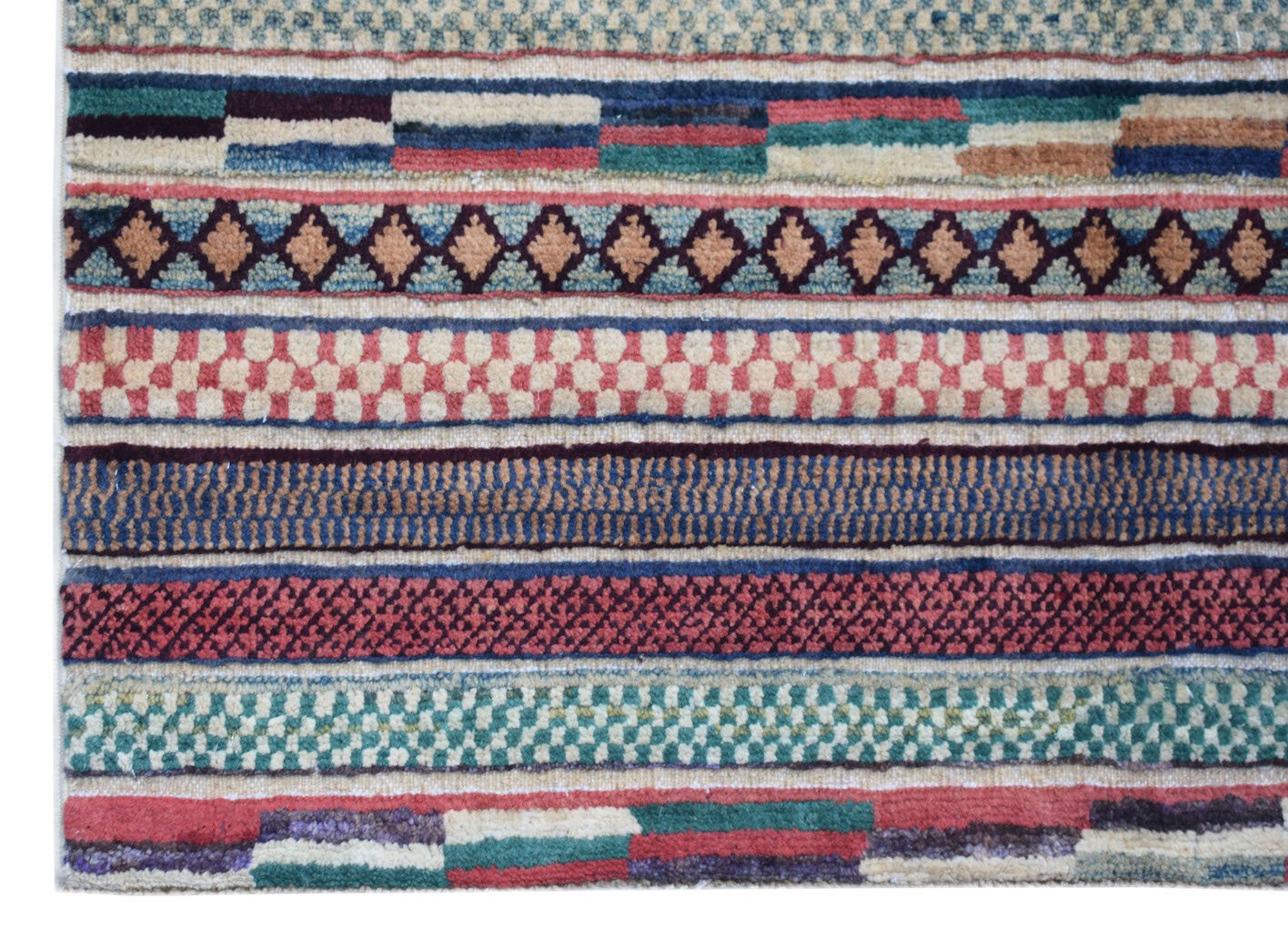 Handmade Afghan Tribal Barjasta Hallway Runner | 294 x 85 cm | 9'8" x 2'9" - Najaf Rugs & Textile