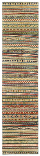 Handmade Afghan Tribal Barjasta Hallway Runner | 295 x 78 cm | 9'8" x 2'7" - Najaf Rugs & Textile