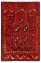 Handmade Afghan Turkmen Prayer Rug | 110 x 74 cm | 3'7" x 2'5" - Najaf Rugs & Textile