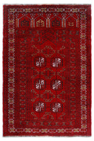 Handmade Afghan Turkmen Prayer Rug | 110 x 76 cm | 3'7" x 2'6" - Najaf Rugs & Textile