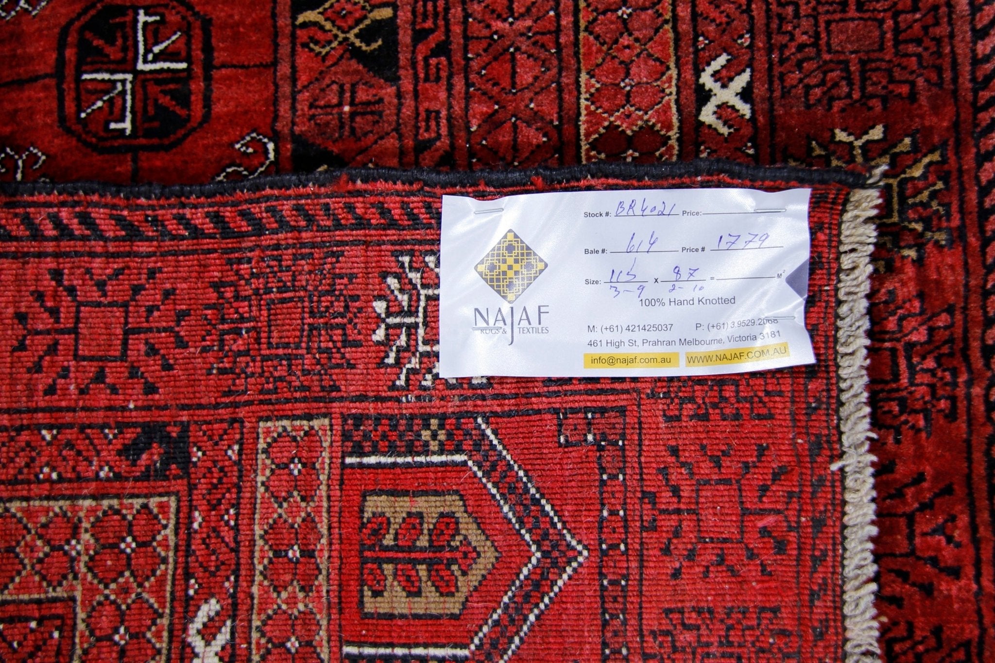 Handmade Afghan Turkmen Prayer Rug | 115 x 87 cm | 3'9" x 2'10" - Najaf Rugs & Textile