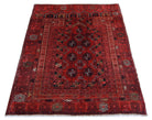 Handmade Afghan Turkmen Prayer Rug | 115 x 87 cm | 3'9" x 2'10" - Najaf Rugs & Textile