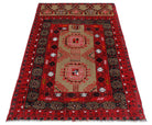 Handmade Afghan Turkmen Prayer Rug | 117 x 77 cm | 3'10" x 2'6" - Najaf Rugs & Textile