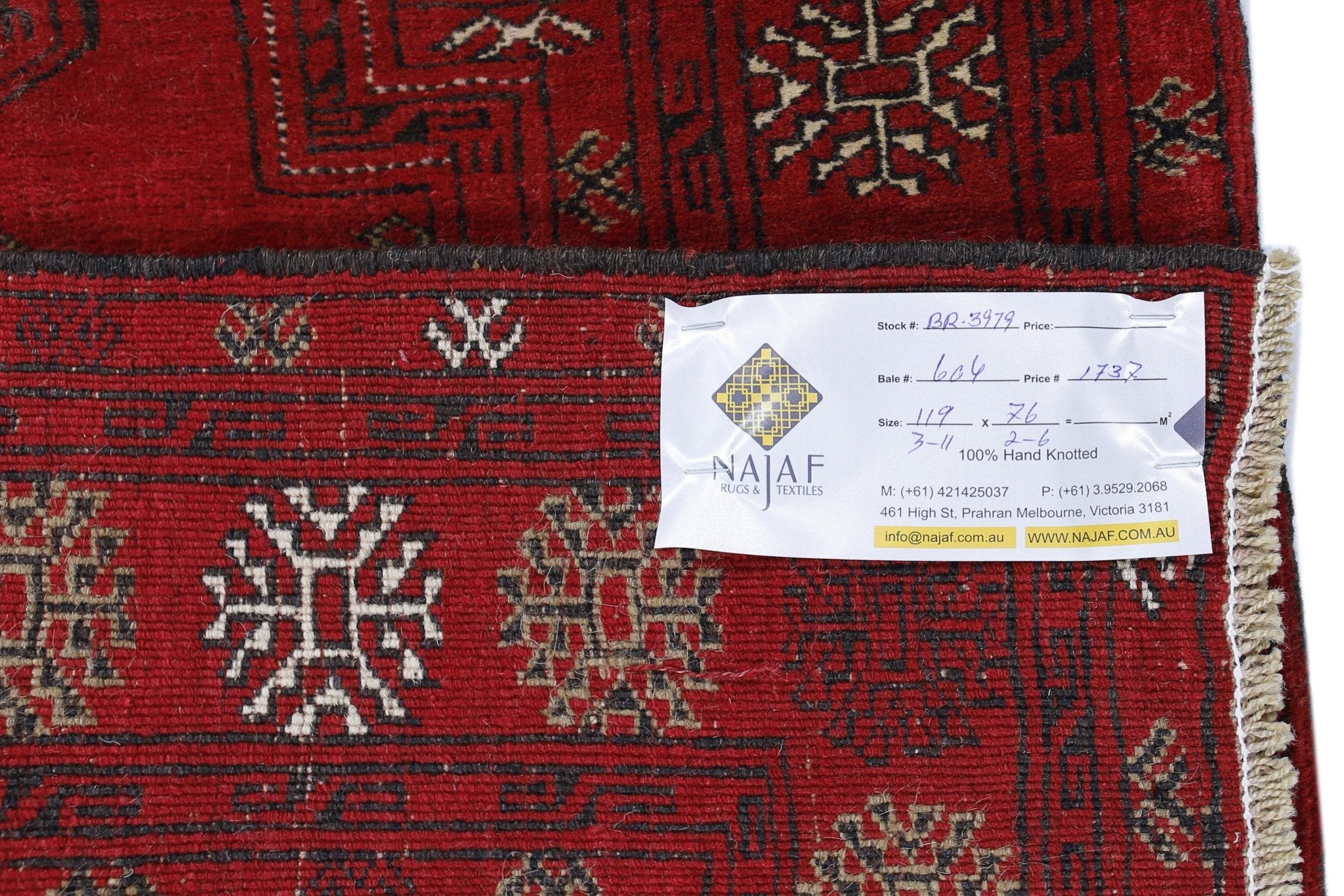 Handmade Afghan Turkmen Prayer Rug | 118 x 76 cm | 3'11" x 2'6" - Najaf Rugs & Textile