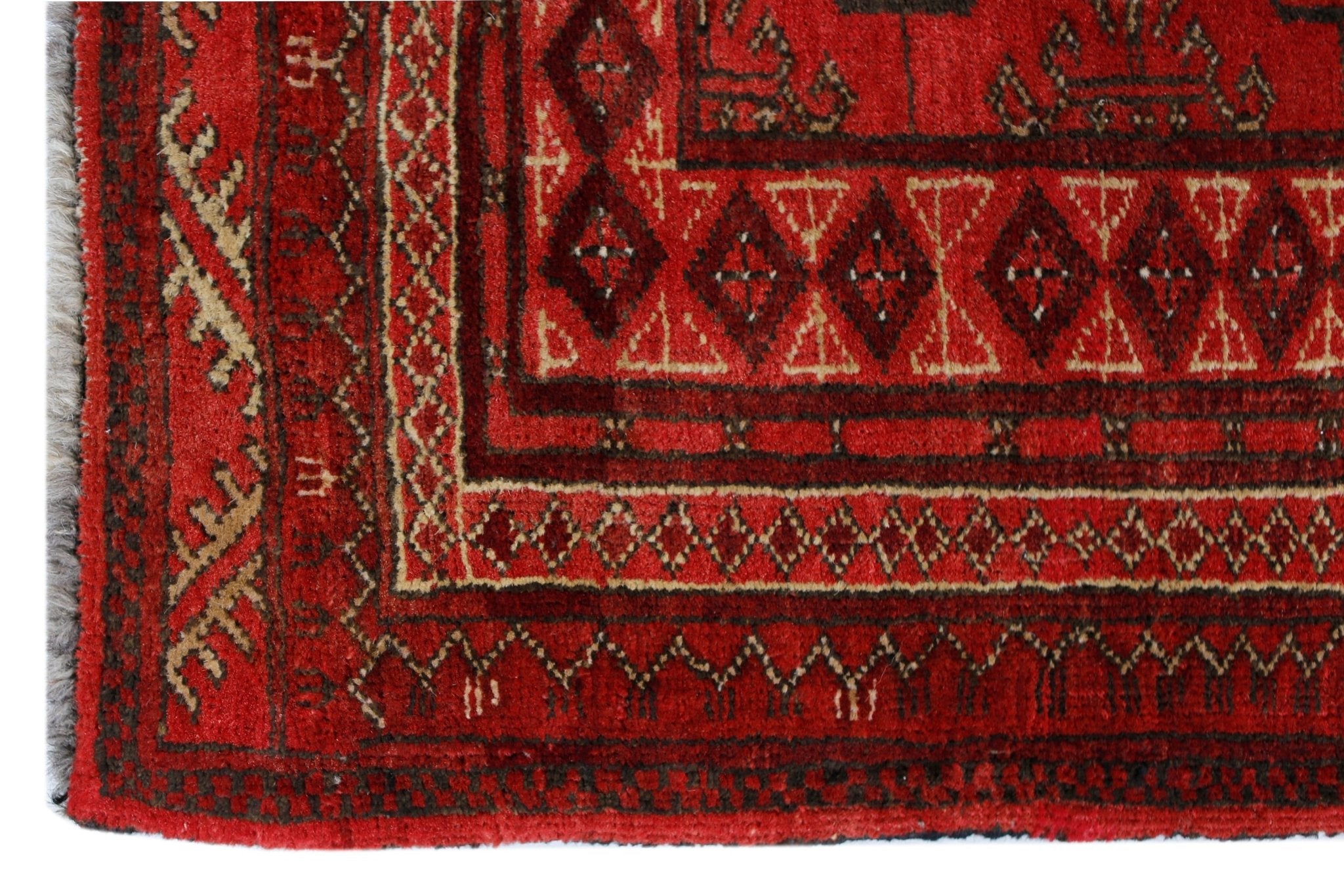 Handmade Afghan Turkmen Prayer Rug | 120 x 79 cm | 3'11" x 2'7" - Najaf Rugs & Textile