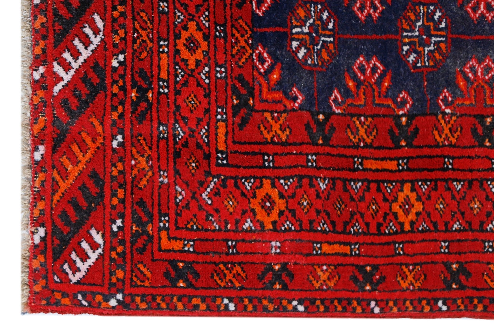 Handmade Afghan Turkmen Rug | 124 x 81 cm | 4'1" x 2'8" - Najaf Rugs & Textile