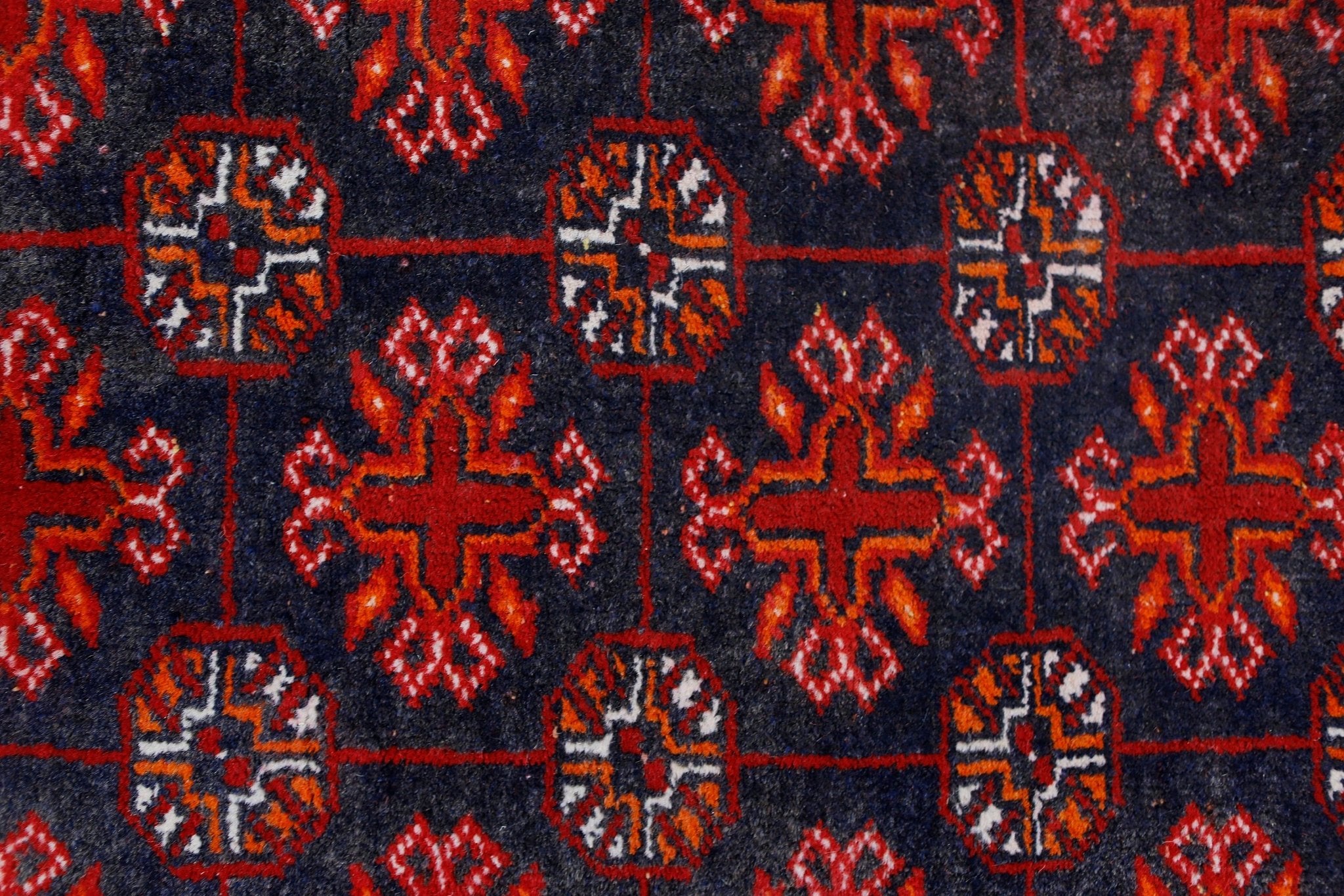 Handmade Afghan Turkmen Rug | 124 x 81 cm | 4'1" x 2'8" - Najaf Rugs & Textile