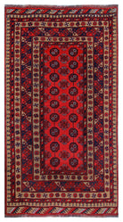 Handmade Afghan Turkmen Rug | 182 x 100 cm | 6' x 3'3" - Najaf Rugs & Textile