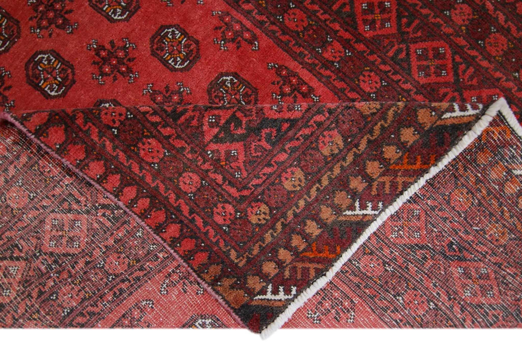 Handmade Afghan Turkmen Rug | 187 x 103 cm | 6'2" x 3'4" - Najaf Rugs & Textile