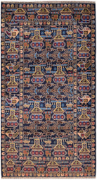 Handmade Afghan War Rug | 203 x 110 cm | 6'8" x 3'8" - Najaf Rugs & Textile