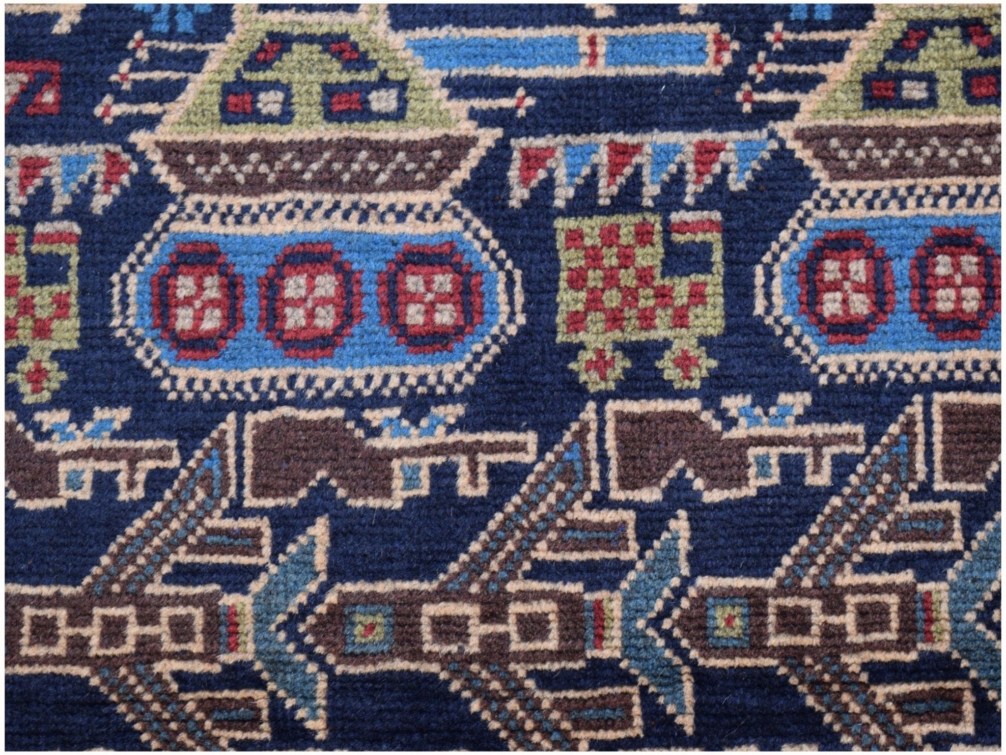 Handmade Afghan War Rug | 203 x 110 cm | 6'8" x 3'8" - Najaf Rugs & Textile