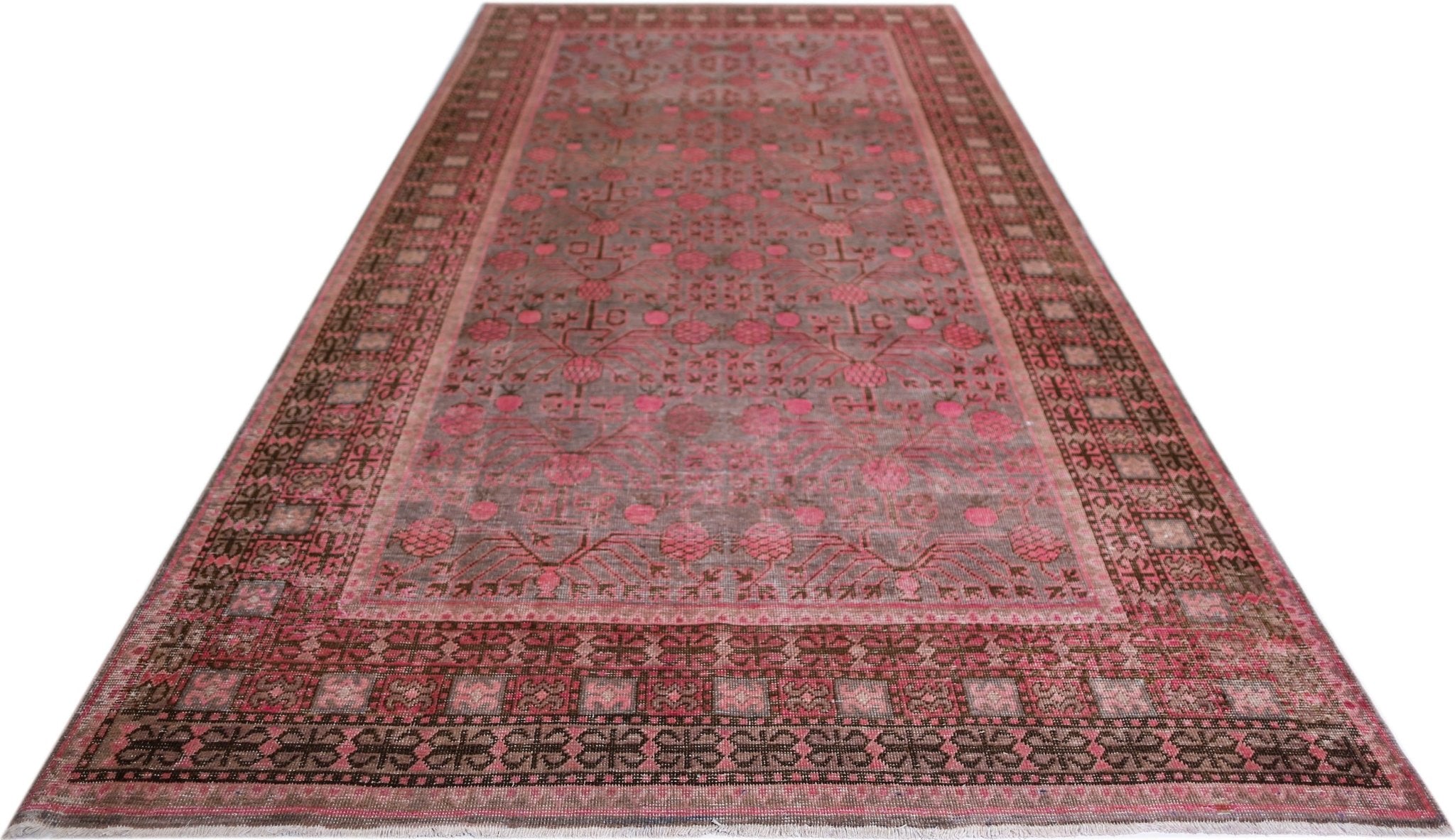 Handmade Antique Khotan Rug | 376 x 195 cm | 12'4" x 6'5" - Najaf Rugs & Textile