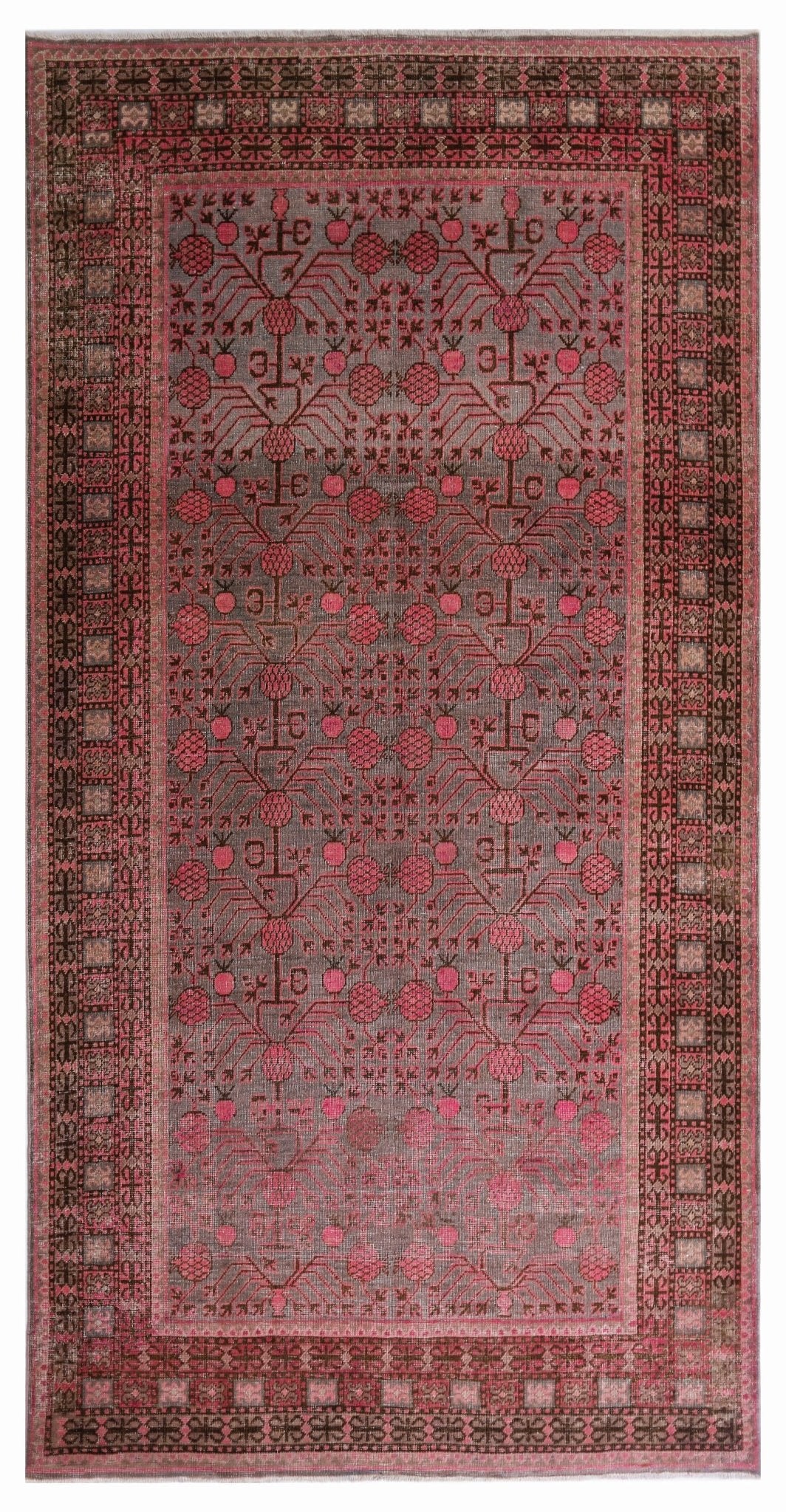 Handmade Antique Khotan Rug | 376 x 195 cm | 12'4" x 6'5" - Najaf Rugs & Textile