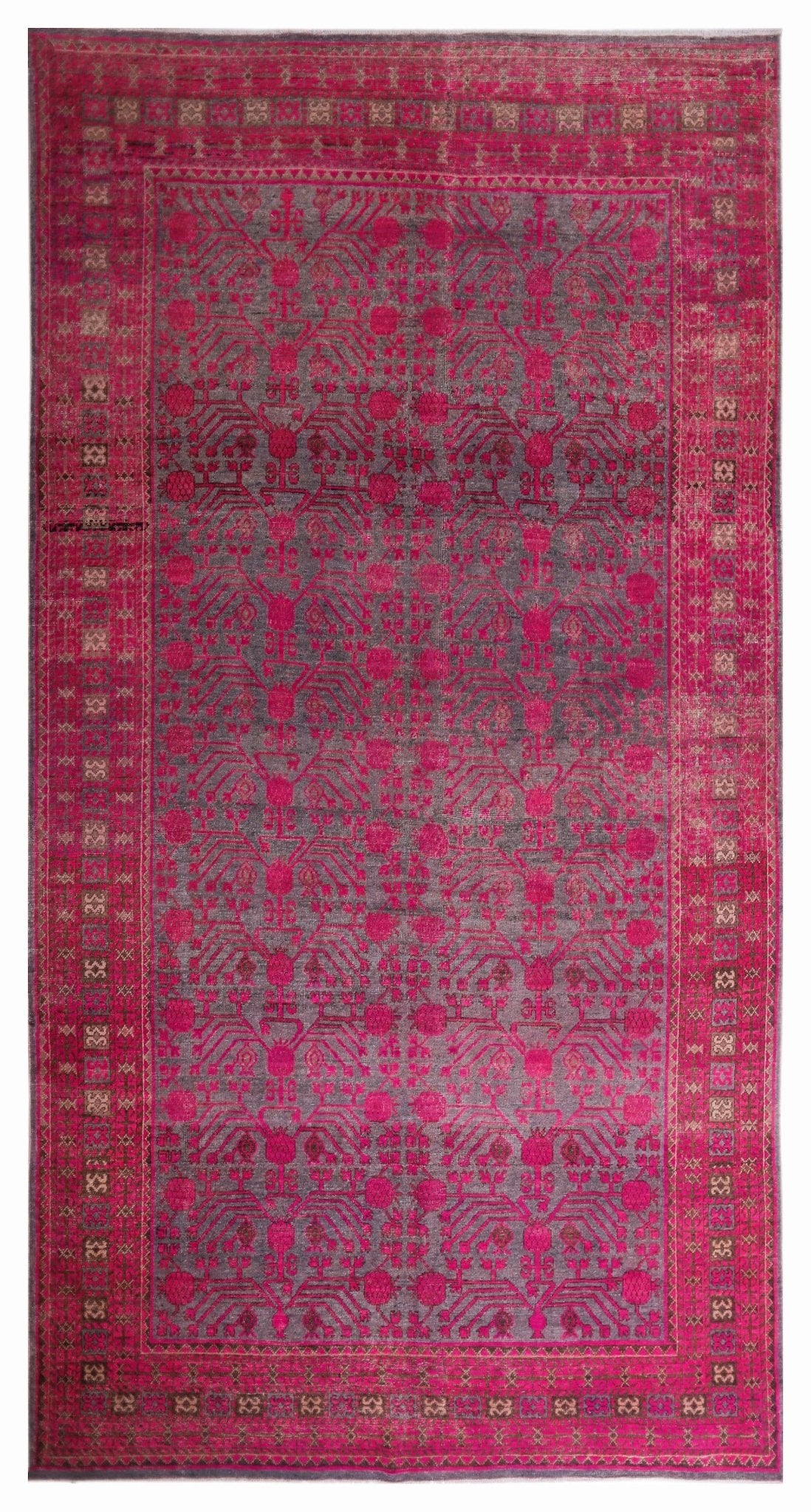 Handmade Antique Khotan Rug | 402 x 222 cm | 13'2" x 7'4" - Najaf Rugs & Textile