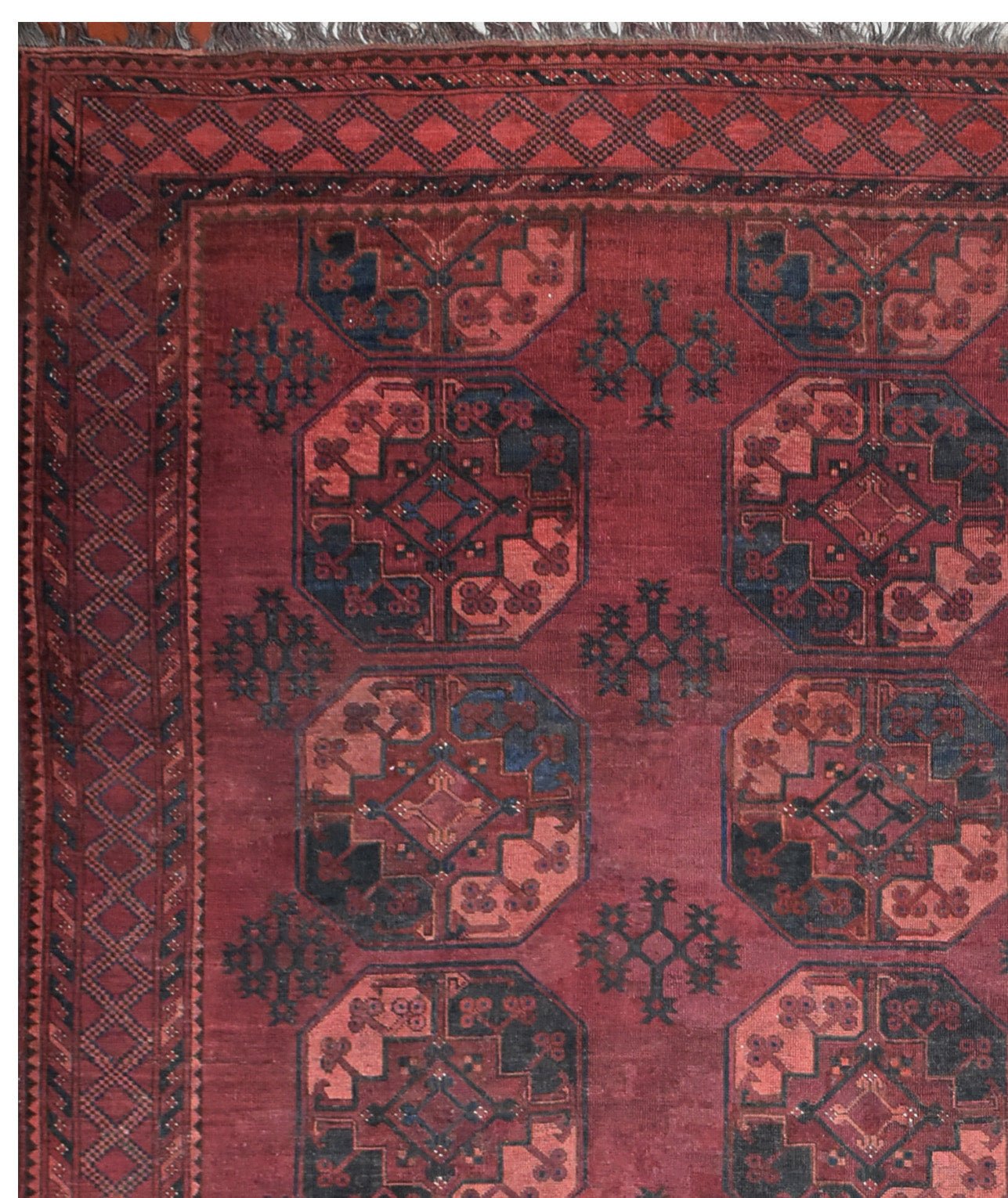 Handmade Antique Vegetable Dye Turkmen Rug | 349 x 256 cm | 11'4" x 8'4" - Najaf Rugs & Textile