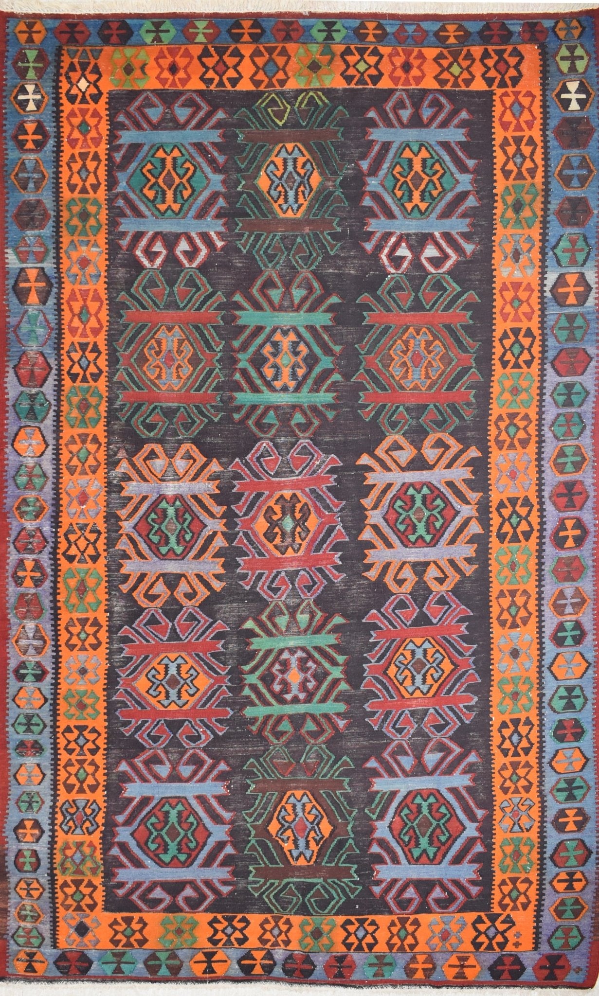 Handmade Caucasian Karabagh Kilim | 317 x 177 cm | 10'4" x 5'8" - Najaf Rugs & Textile