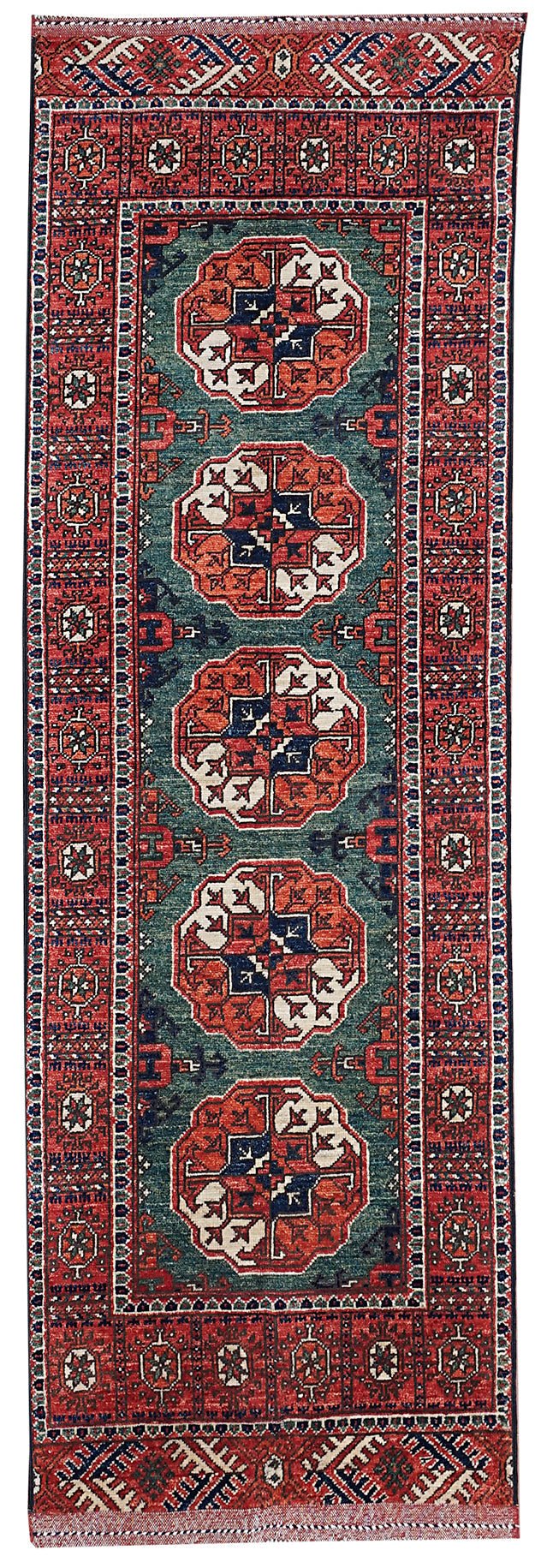 Handmade Chobi Hallway Runner | 217 x 72 cm | 7'11" x 2'3" - Najaf Rugs & Textile