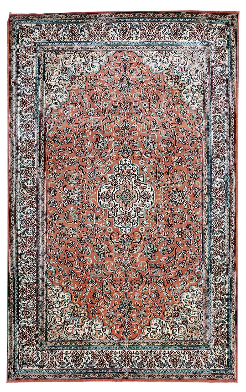 Handmade Kashmiri Silk Rug | 124 x 80 cm - Najaf Rugs & Textile