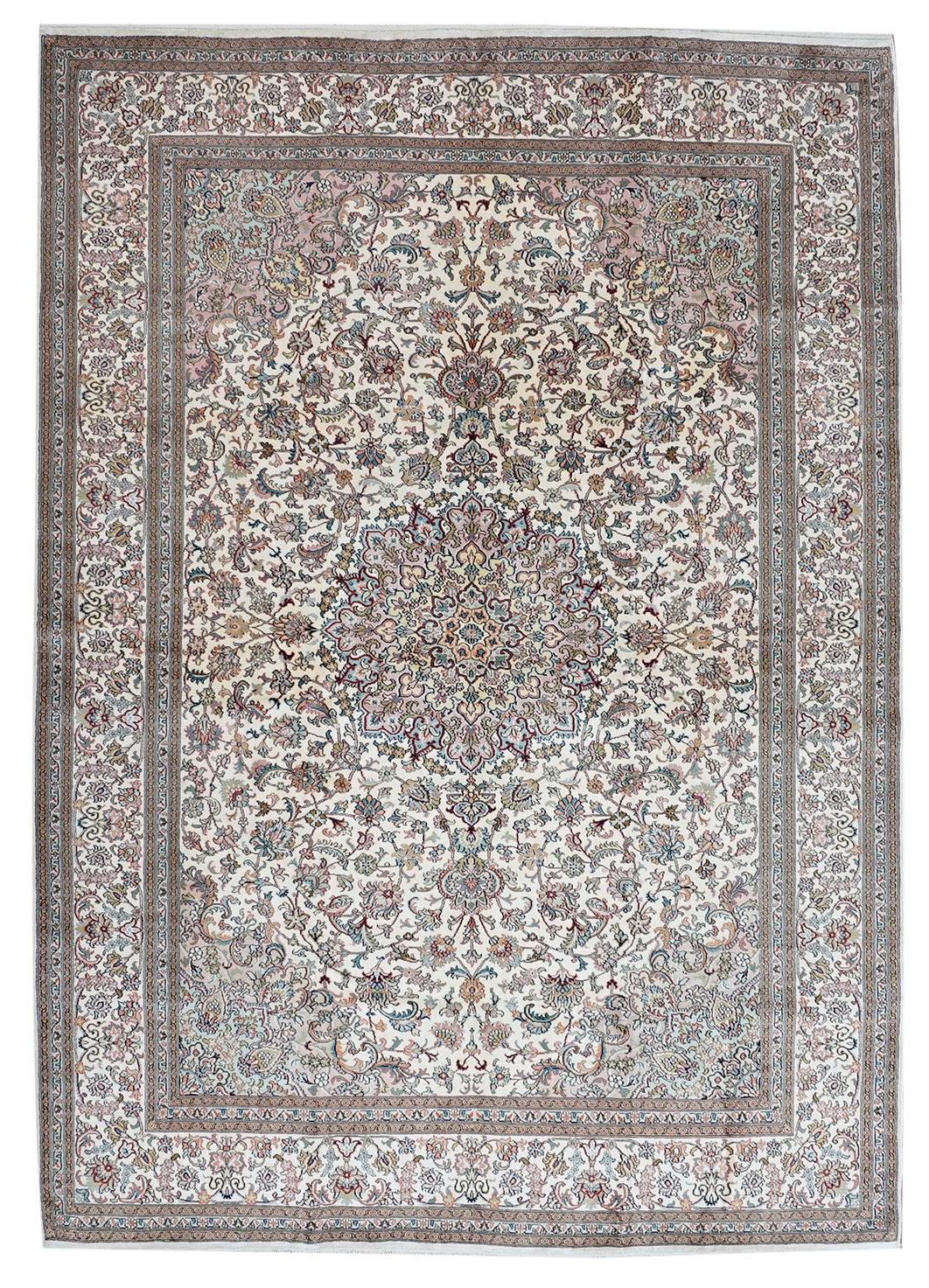 Handmade Kashmiri Silk Rug | 209 x 155 cm - Najaf Rugs & Textile