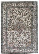 Handmade Kashmiri Silk Rug | 213 x 155 cm - Najaf Rugs & Textile