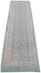 Handmade Maimana Kilim Hallway Runner | 292 x 80 cm | 9'7" x 2'8" - Najaf Rugs & Textile