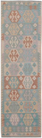 Handmade Maimana Kilim Hallway Runner | 292 x 82 cm | 9'7" x 2'8" - Najaf Rugs & Textile