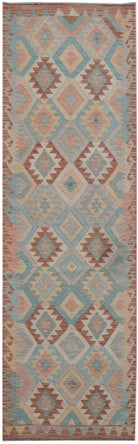 Handmade Maimana Kilim Hallway Runner | 292 x 82 cm | 9'7" x 2'8" - Najaf Rugs & Textile