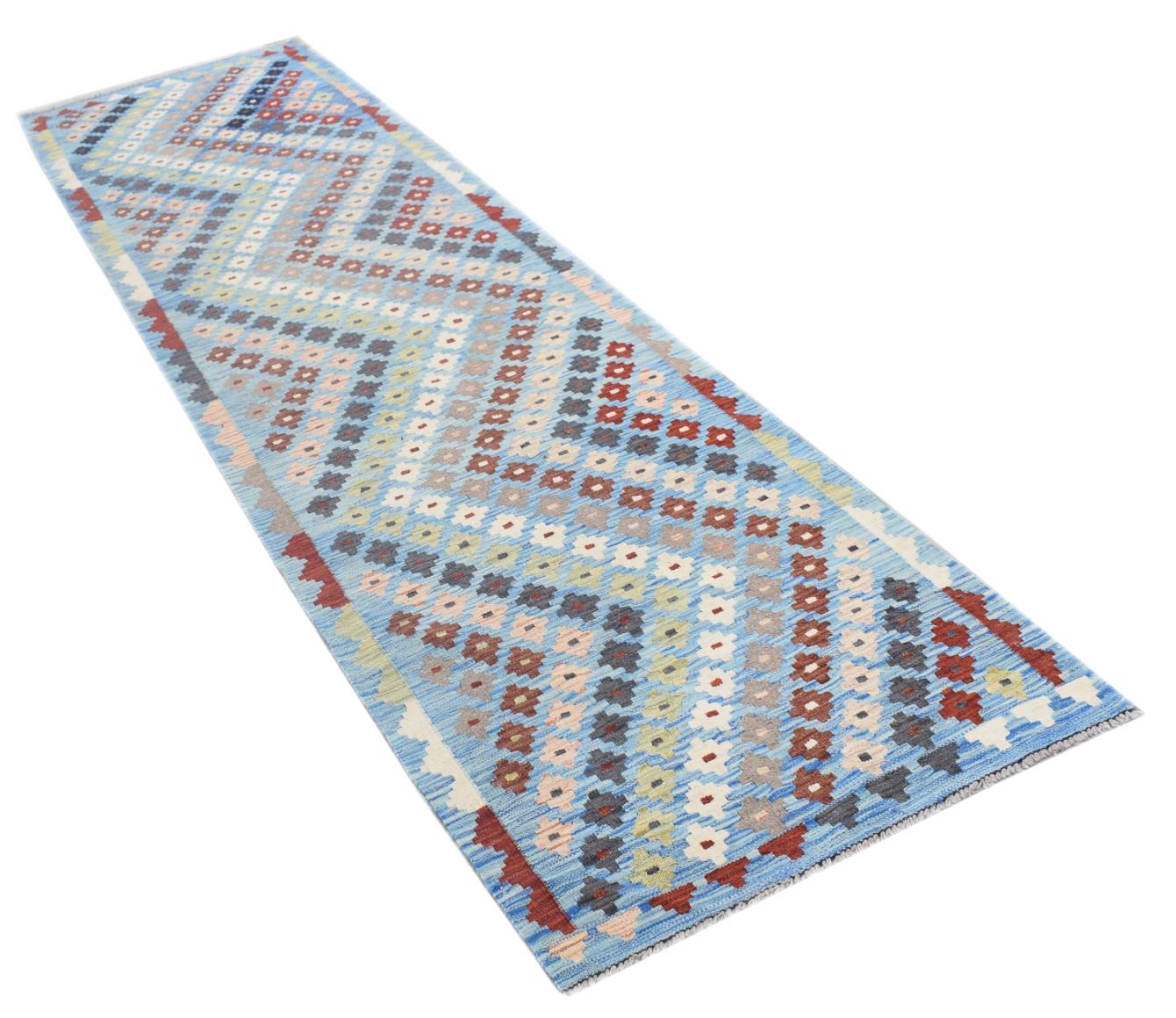 Handmade Maimana Kilim Hallway Runner | 296 x 83 cm - Najaf Rugs & Textile