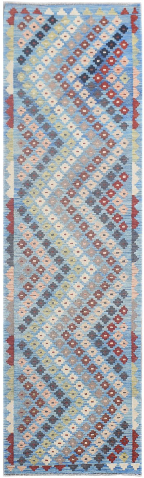 Handmade Maimana Kilim Hallway Runner | 296 x 83 cm - Najaf Rugs & Textile