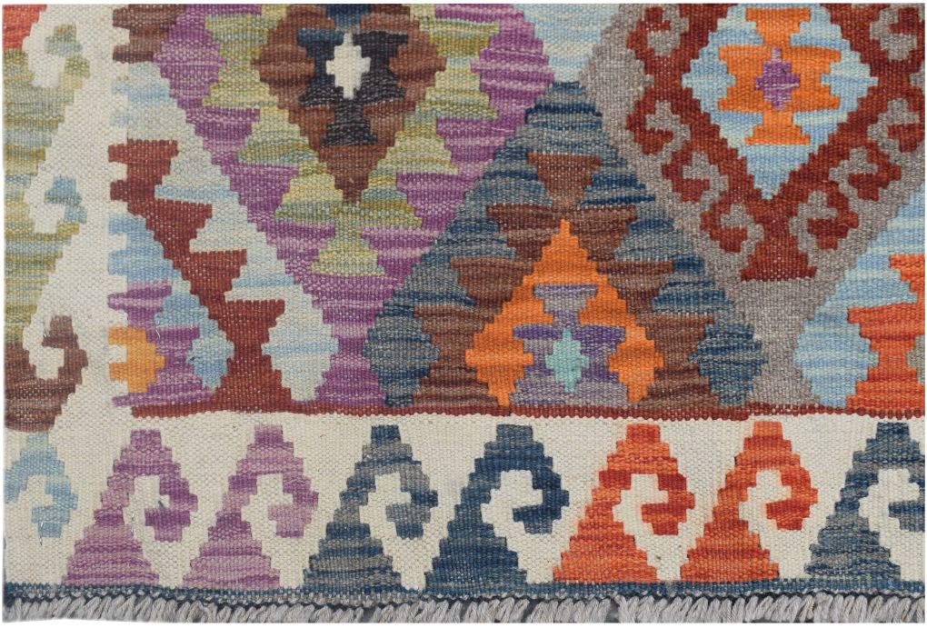 Handmade Maimana Kilim Hallway Runner | 477 x 80 cm - Najaf Rugs & Textile