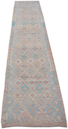 Handmade Maimana Kilim Hallway Runner | 477 x 86 cm | 15'8" x 2'10" - Najaf Rugs & Textile