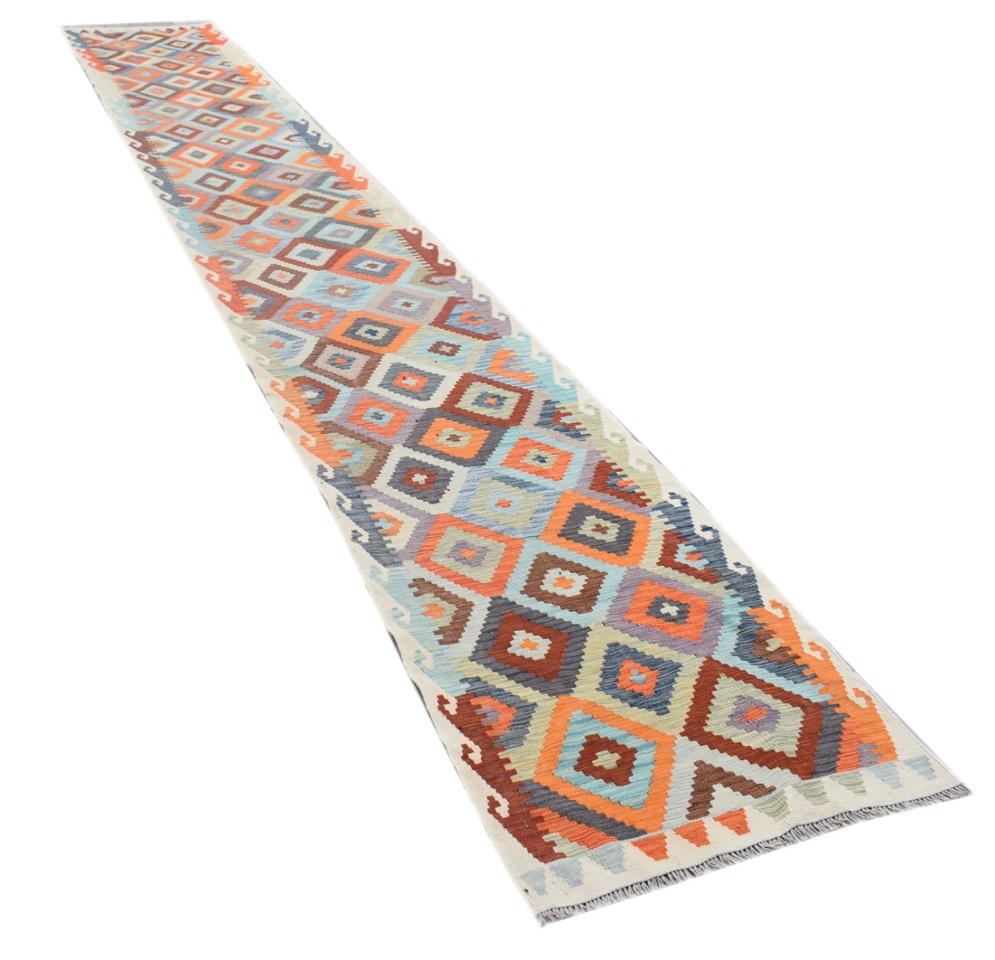 Handmade Maimana Kilim Hallway Runner | 479 x 75 cm - Najaf Rugs & Textile