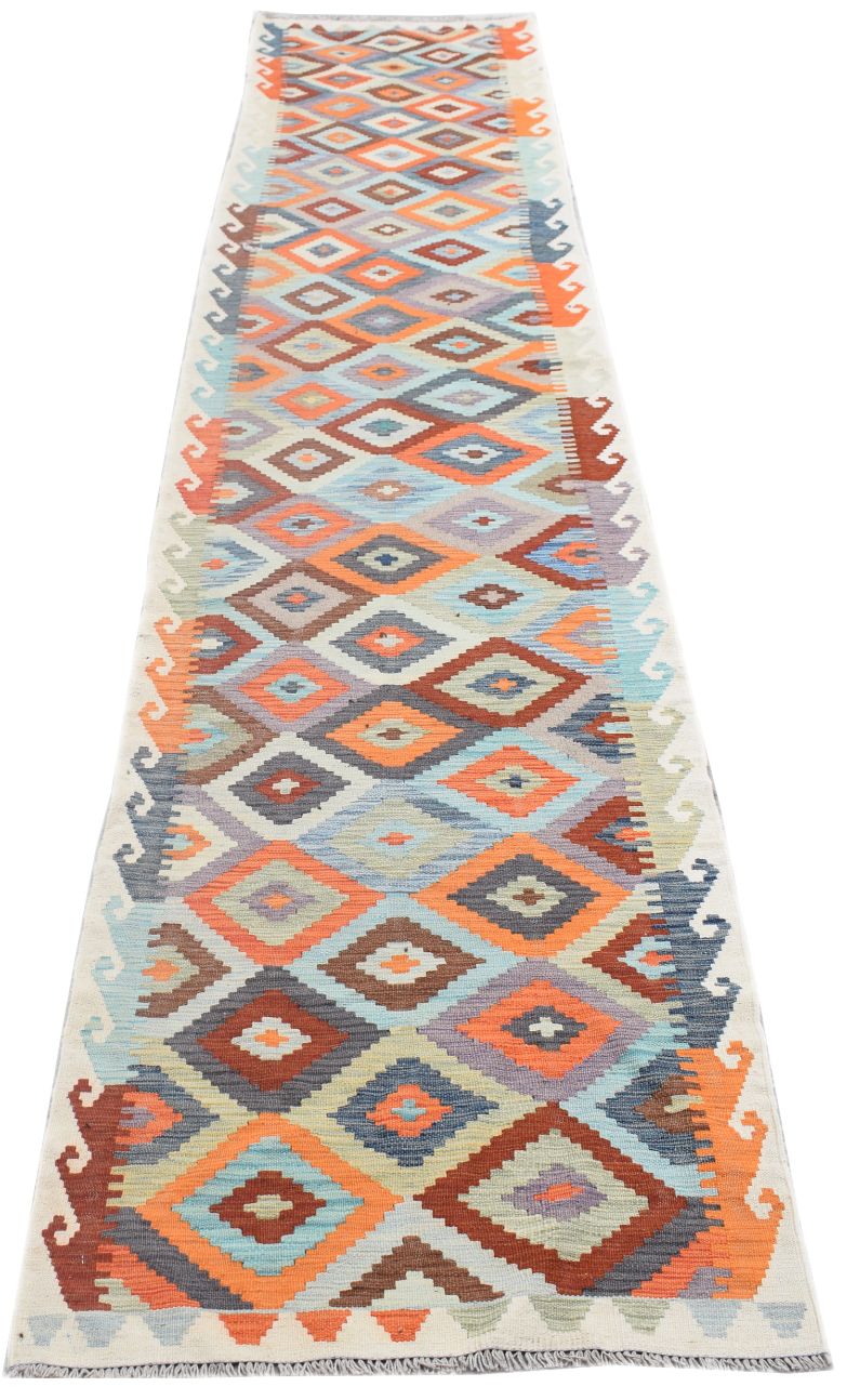 Handmade Maimana Kilim Hallway Runner | 479 x 75 cm - Najaf Rugs & Textile