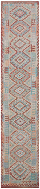 Handmade Maimana Kilim Hallway Runner | 481 x 78 cm | 15'9" x 2'7" - Najaf Rugs & Textile