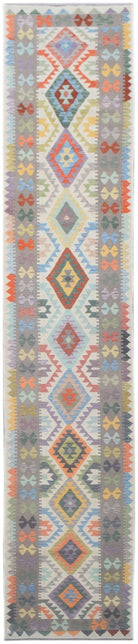 Handmade Maimana Kilim Hallway Runner | 602 x 82 cm - Najaf Rugs & Textile