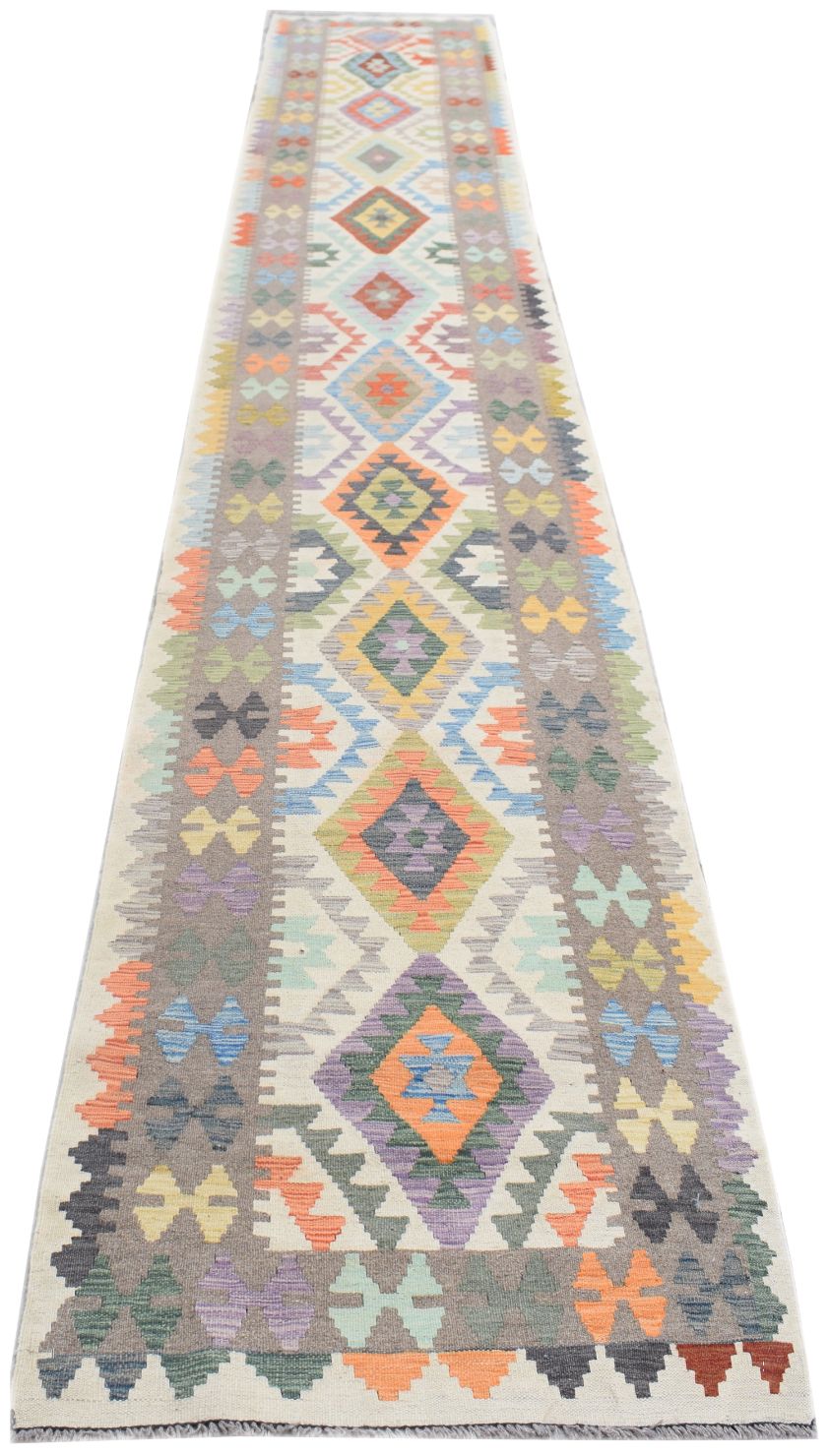 Handmade Maimana Kilim Hallway Runner | 602 x 82 cm - Najaf Rugs & Textile