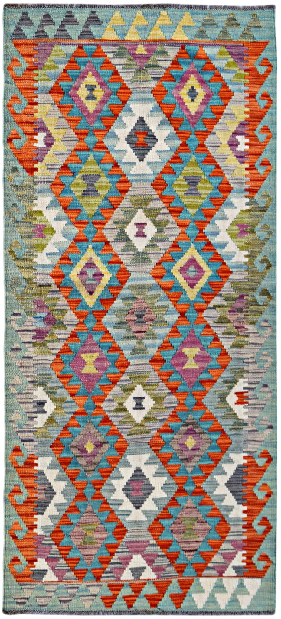 Handmade Maimana Killim Hallway Runner | 193 x 85 cm | 6'4" x 2'10" - Najaf Rugs & Textile