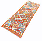 Handmade Maimana Killim Hallway Runner | 194 x 66 cm | 6'5" x 2'6" - Najaf Rugs & Textile