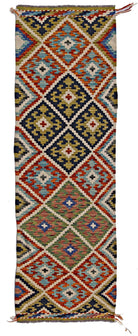 Handmade Maimana Killim Hallway Runner | 195 x 62 cm | 6'5" x 2'1" - Najaf Rugs & Textile