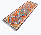 Handmade Maimana Killim Hallway Runner | 197 x 68 cm | 6'6" x 2'3" - Najaf Rugs & Textile