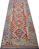 Handmade Maimana Killim Hallway Runner | 205 x 75 cm | 6'9" x 2'7" - Najaf Rugs & Textile