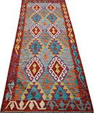 Handmade Maimana Killim Hallway Runner | 240 x 87 cm | 7'10" x 2'10" - Najaf Rugs & Textile