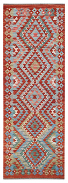 Handmade Maimana Killim Hallway Runner | 241 x 86 cm | 7'11" x 2'10" - Najaf Rugs & Textile