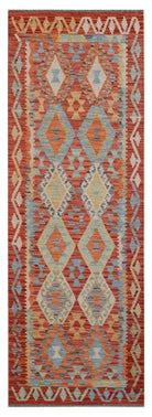 Handmade Maimana Killim Hallway Runner | 242 x 86 cm | 8' x 2'10" - Najaf Rugs & Textile