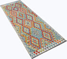 Handmade Maimana Killim Hallway Runner | 243 x 81 cm | 8' x 2'8" - Najaf Rugs & Textile