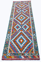 Handmade Maimana Killim Hallway Runner | 244 x 84 cm | 8' x 2'9" - Najaf Rugs & Textile