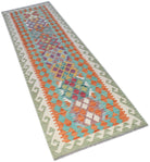 Handmade Maimana Killim Hallway Runner | 250 x 75 cm | 8'3" x 2'6" - Najaf Rugs & Textile