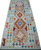 Handmade Maimana Killim Hallway Runner | 253 x 92 cm | 8'4" x 3' - Najaf Rugs & Textile