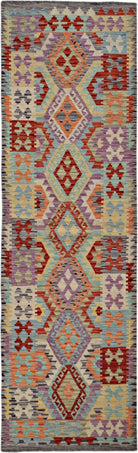 Handmade Maimana Killim Hallway Runner | 285 x 86 cm | 9'4" x 2'10" - Najaf Rugs & Textile